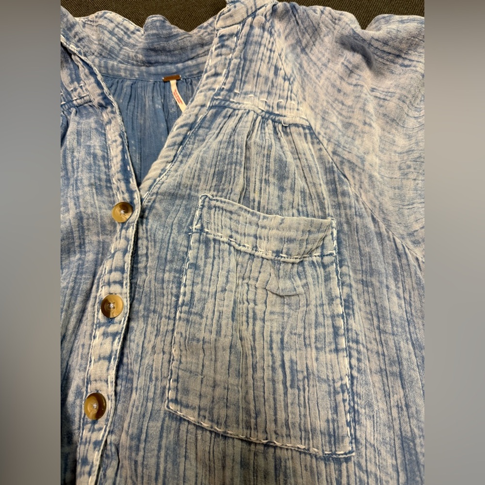 Free People Maya Midi Shirtdress size S - Picture 14 of 16